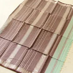Pavitra . पवित्रा | Zari Border Maheshwari Silk Pistachio Green Handloom Saree