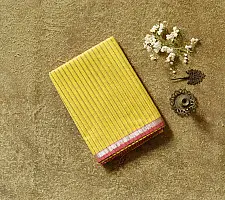 Pavitra . Handloom Maheshwari Silk Saree | Kosa Stripe + Zari | limon