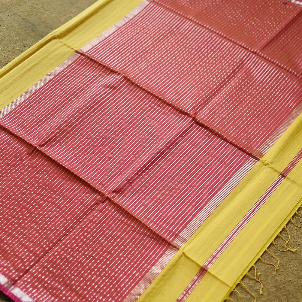 buy Handloom Maheshwari Silk limon Saree