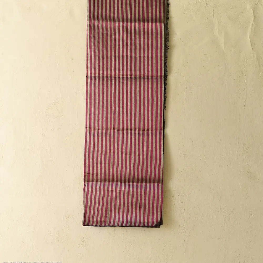 shop Maheshwari Silk Dress Material (Top & Dupatta) - Rani Pink & Silver zari