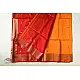 buy Handwoven Maheshwari silk sareeHandwoven Maheshwari Butta Saree - Yellow With Red Pallu