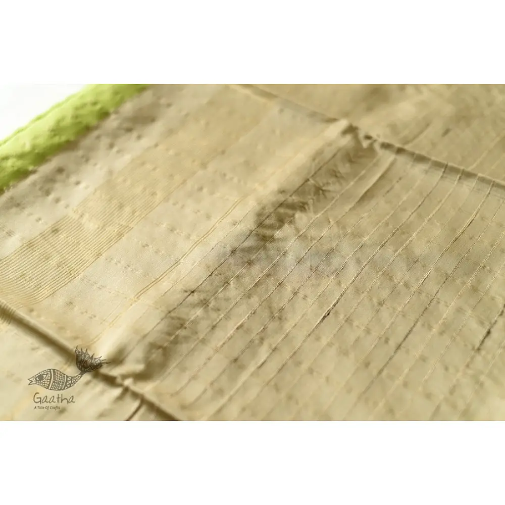 buy Handwoven Maheshwari Checks Saree - Liril Green Color