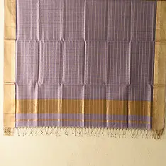Rekha | Maheshwari zari Silk Top & Dupatta | lavender