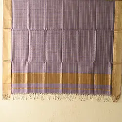 Rekha | Maheshwari zari Silk Top & Dupatta | lavender