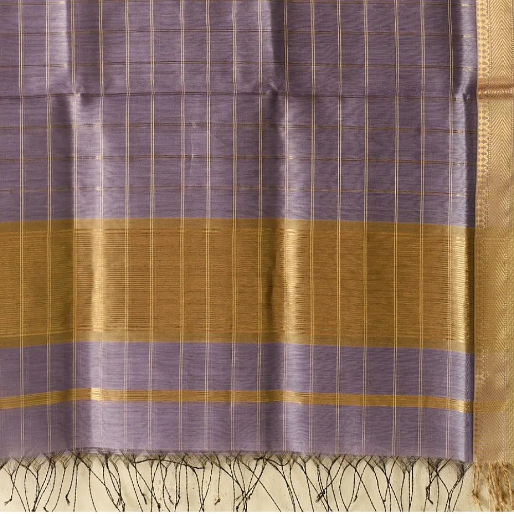 shop Maheshwari Silk Top & Dupatta lavender coloir