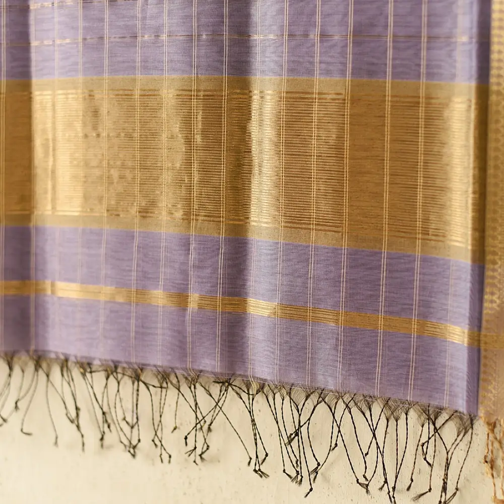 shop Maheshwari Silk Top & Dupatta lavender coloir