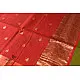buy Handwoven Maheshwari Saree Green with Red Pallu