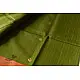 buy Handwoven Maheshwari Saree Green with Red Pallu