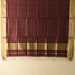 Rekha | Maheshwari - Dress Material (Top & Dupatta) - Maroon