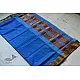 shop maheshwari cotton silk blue saree with zari border