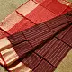 buy Handloom  Wine Maheshwari Silk Saree with Heavy Zari Border