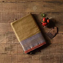 Pavitra . पवित्रा | Handloom Maheshwari Silk & Allover Zari Saree (Zari Brocade)