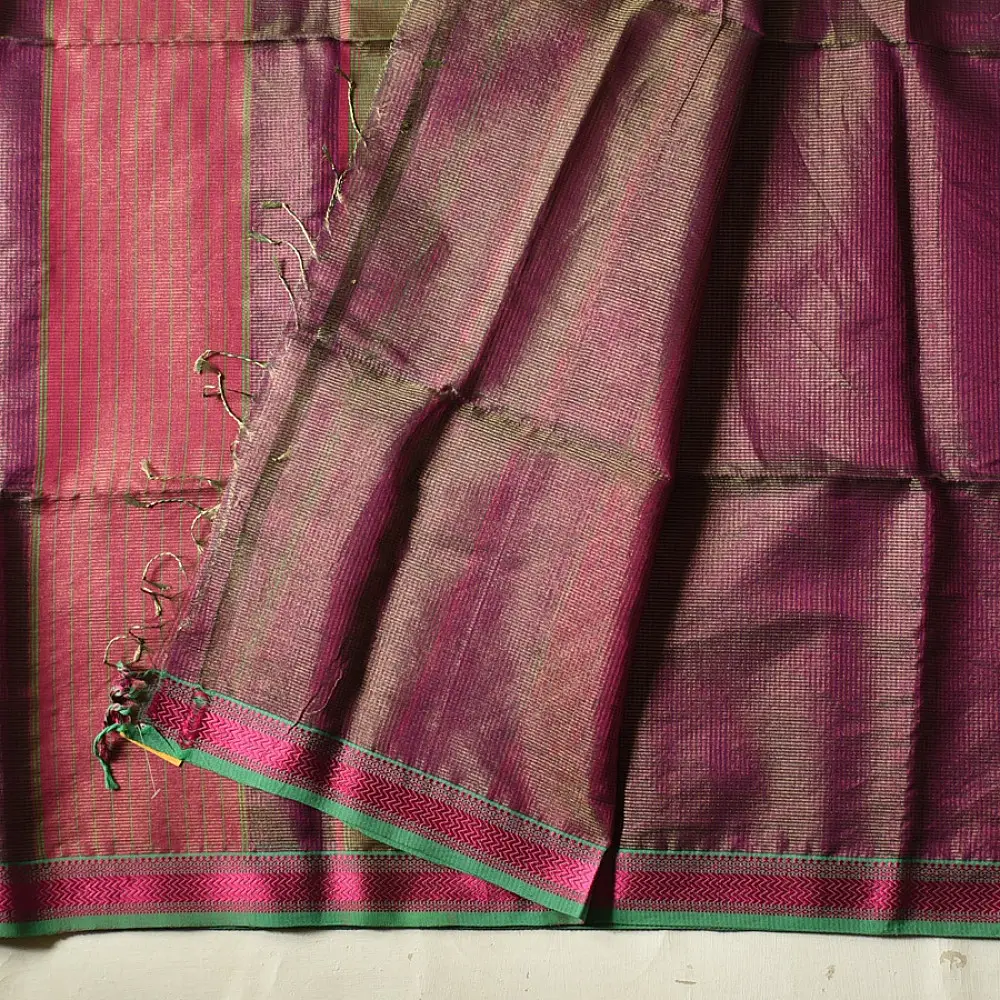 shop  Maheshwari Handloom | Resham Border Zari Checks Saree