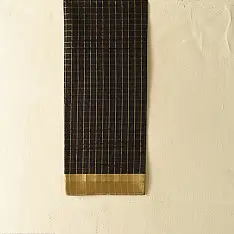 Rekha | Maheshwari Black Dress Material - Zari Checks 