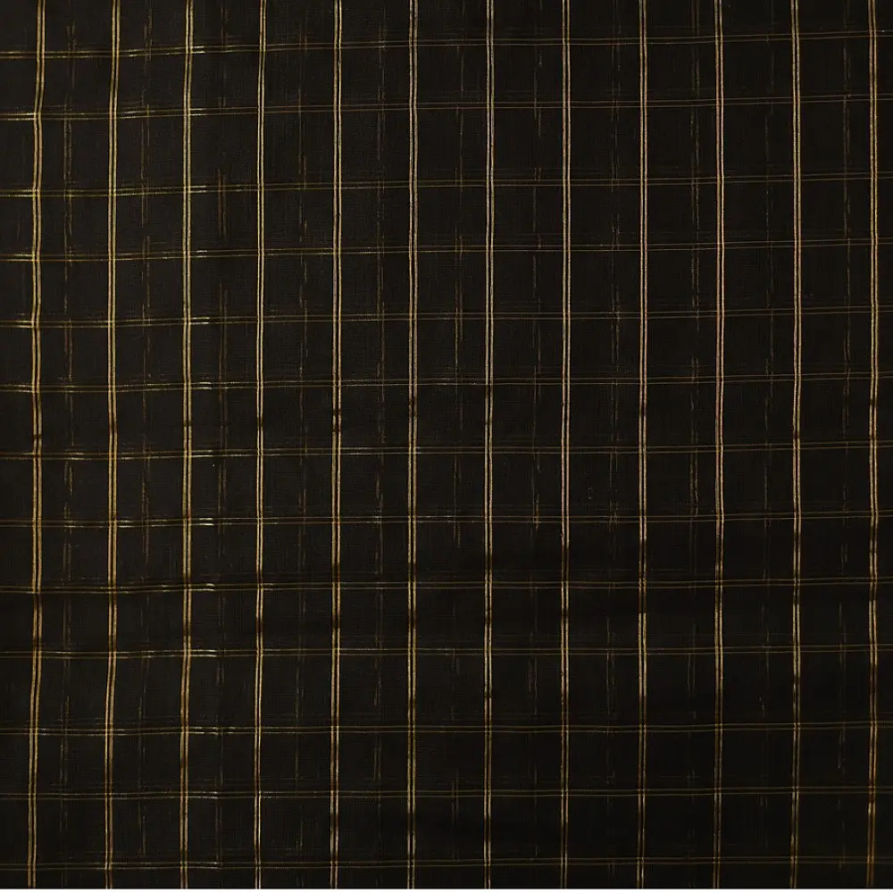 shop Maheshwari Black Dress Material - Zari Checks