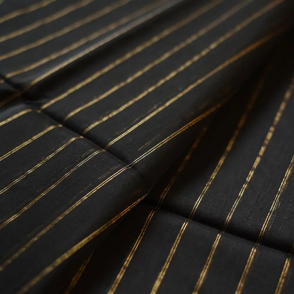 buy Handloom Maheshwari Silk  Black Saree 