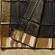 buy Handloom Maheshwari Silk  Black Saree 