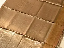 Colors of Devotion | Handwoven Maheshwari Silk Saree ~ Beige