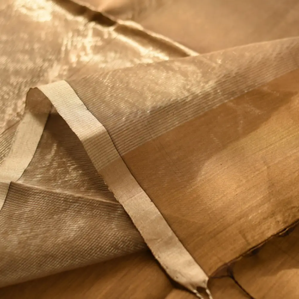 buy Handwoven Maheshwari Silk Saree - Beige