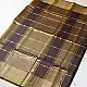 buy Handloom Maheshwari Silk Brown Saree With Zari Stripes