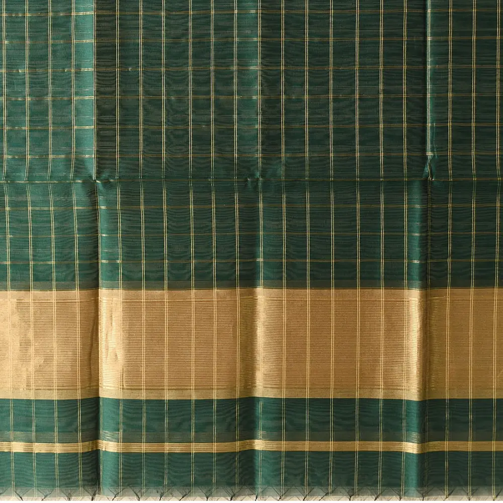 Maheshwari Top & Dupatta material | Green