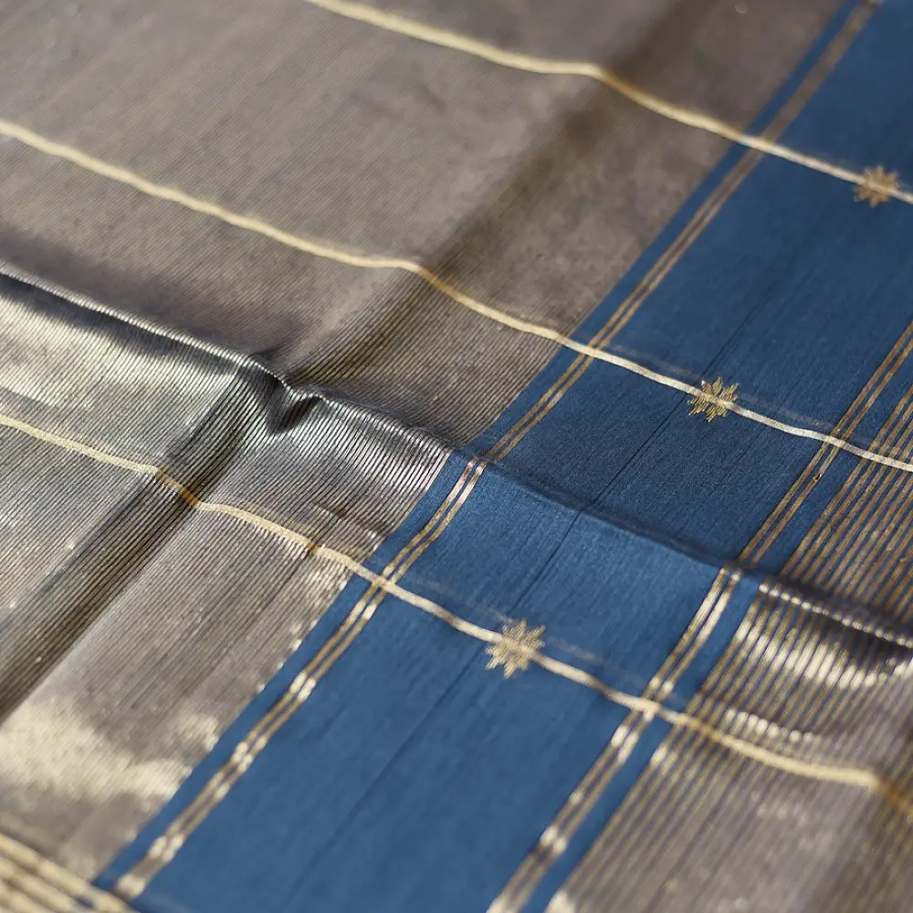 buy Handloom Maheshwari Silk Saree ~ Zari Pallu