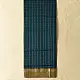 shop Maheshwari Zari Checks Dress Material (Top & Dupatta) - Teal Blue