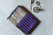 Pavitra . पवित्रा | Handloom Maheshwari Silk Violet Saree