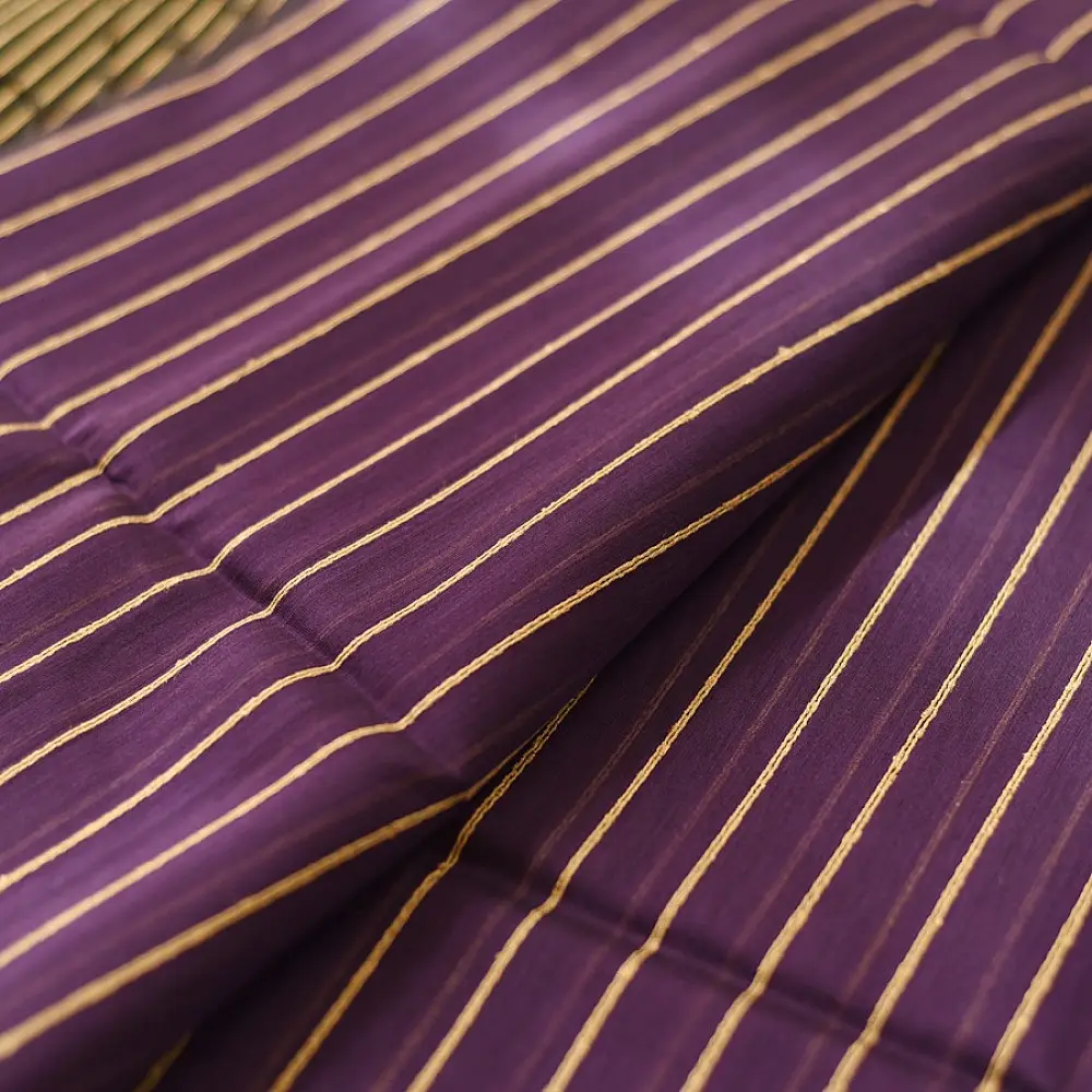 Handloom Maheshwari Silk Violet Saree