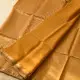 Yellow with golden zari Maheshwari Silk Saree 