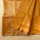 Yellow with golden zari Maheshwari Silk Saree 