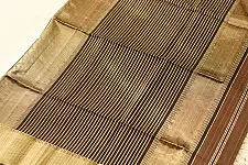 Pavitra . पवित्रा | Handloom Silk Saree | Brown with heavy Zari Pallu