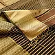buy Handloom Maheshwari Silk Brown Saree With Black Pallu