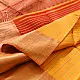 Black Handloom Maheshwari Silk Yello Saree With Zari Border