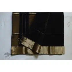 Maheshwari Silk Saree (Black) ~ 10