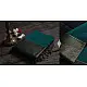 maheshwari handwoven silk dark green saree with golden border