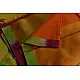 maheshwari handwoven silk orange saree 