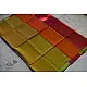 maheshwari handwoven silk orange saree 