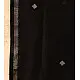Maheshwari Black stole with Silver Zari Buti 