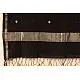 Maheshwari Black stole with Silver Zari Buti 