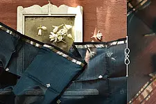 सुगंधिका - Maheshwari - Deep Green with Silver Zari Buti Stole | B 3