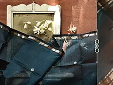 सुगंधिका - Maheshwari - Deep Green with Silver Zari Buti Stole | B 3
