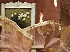सुगंधिका - Maheshwari Zari Border stole - Light Pink | C 6