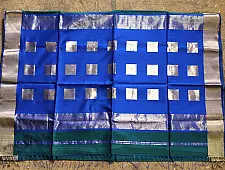 Ojovati - Maheshwari Cotton Silk Saree  (Zari check design) | 11