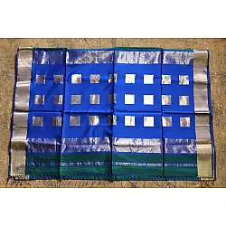 Ojovati - Maheshwari Cotton Silk Saree  (Zari check design) | 11