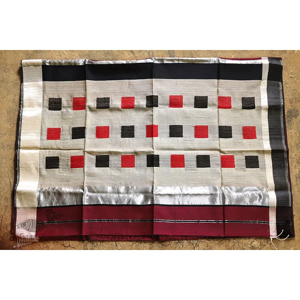 Ojovati ❢ Maheshwari ❢ Cotton Silk Saree with Zari Border ❢ 12