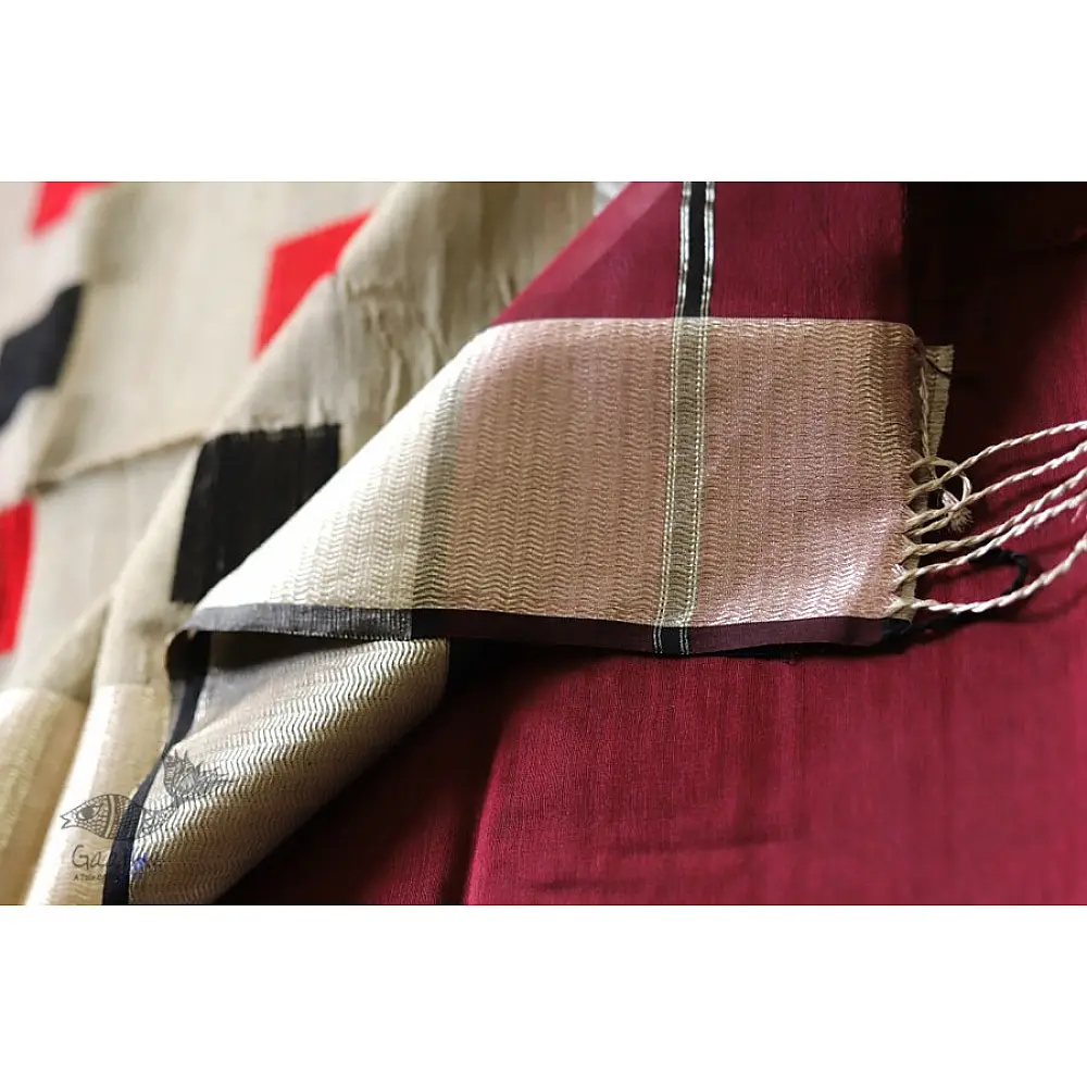 Ojovati ❢ Maheshwari ❢ Cotton Silk Saree with Zari Border ❢ 12