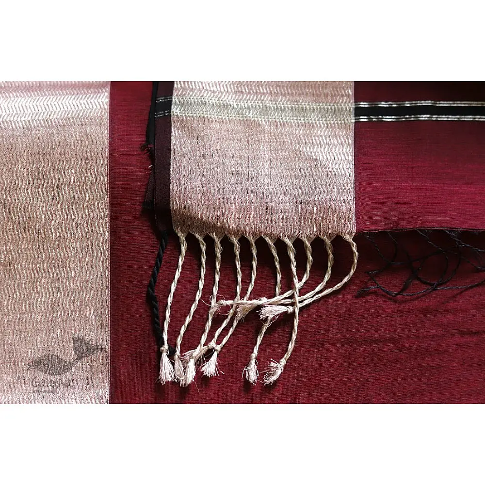 Ojovati ❢ Maheshwari ❢ Cotton Silk Saree with Zari Border ❢ 12