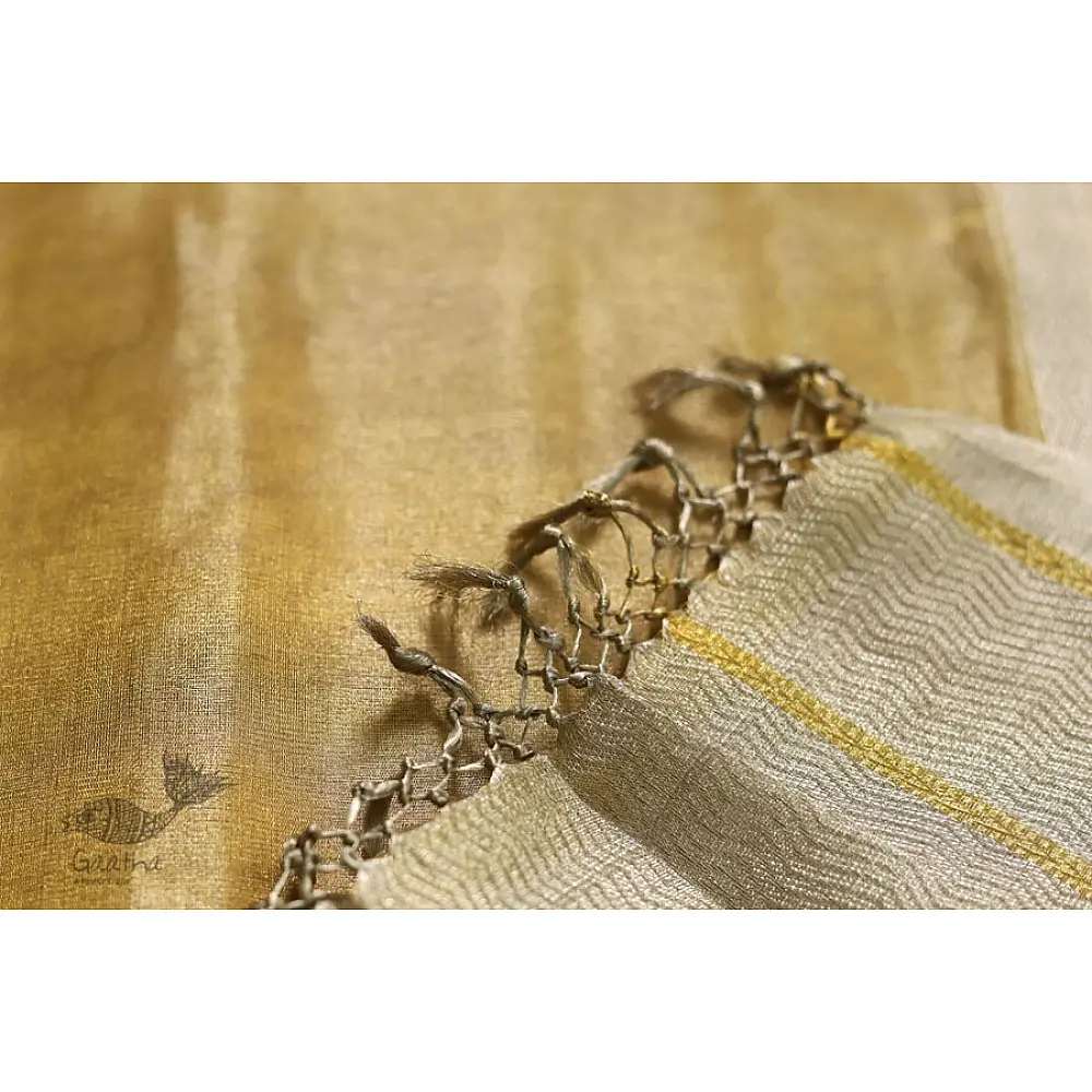 Wedding special Maheshwari Full Tussar Saree | Heavy Golden Zari