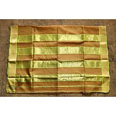 Ojovati - Maheshwari Tussar Checks Saree with Zari Border | 4